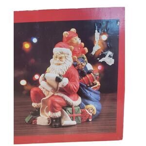 Porcelain Musical Santa  "Santa Claus is Coming to Town", PRE-OWNED IOB